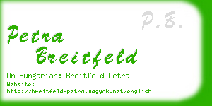 petra breitfeld business card